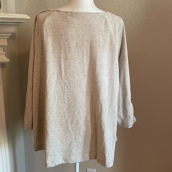 Soft Surroundings - long sleeve pullover with peephole neckline, size 2X - Picture 2 of 10